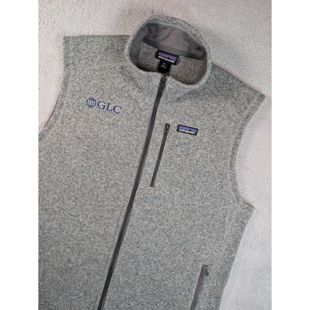 Patagonia Better Sweater Vest Mens XL Gray Full Zip Fleece GLC Logo 25882 FA21